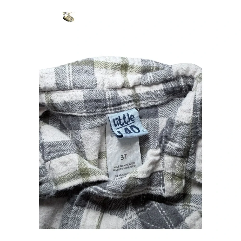 Carter's Wonder Nation Kids 3T Flannel Plaid Button Down Shirt Bundle Multicolor